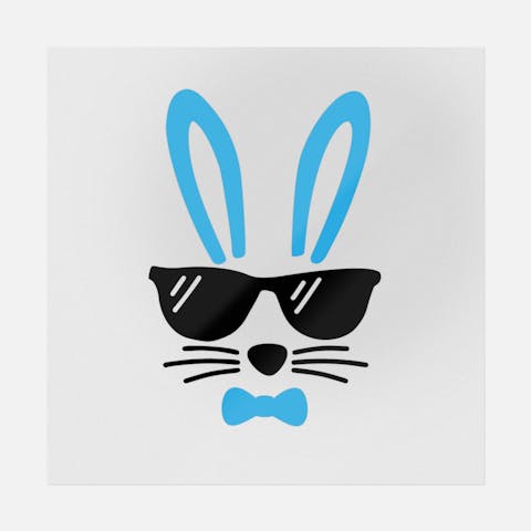 Bunnies With Blue Sunglasses - Ninja Transfers