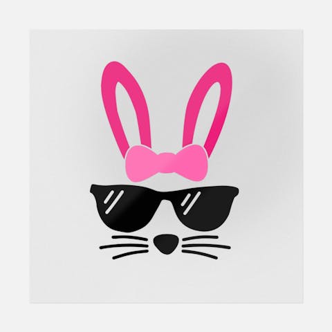Bunnies With Pink Sunglasses - Ninja Transfers