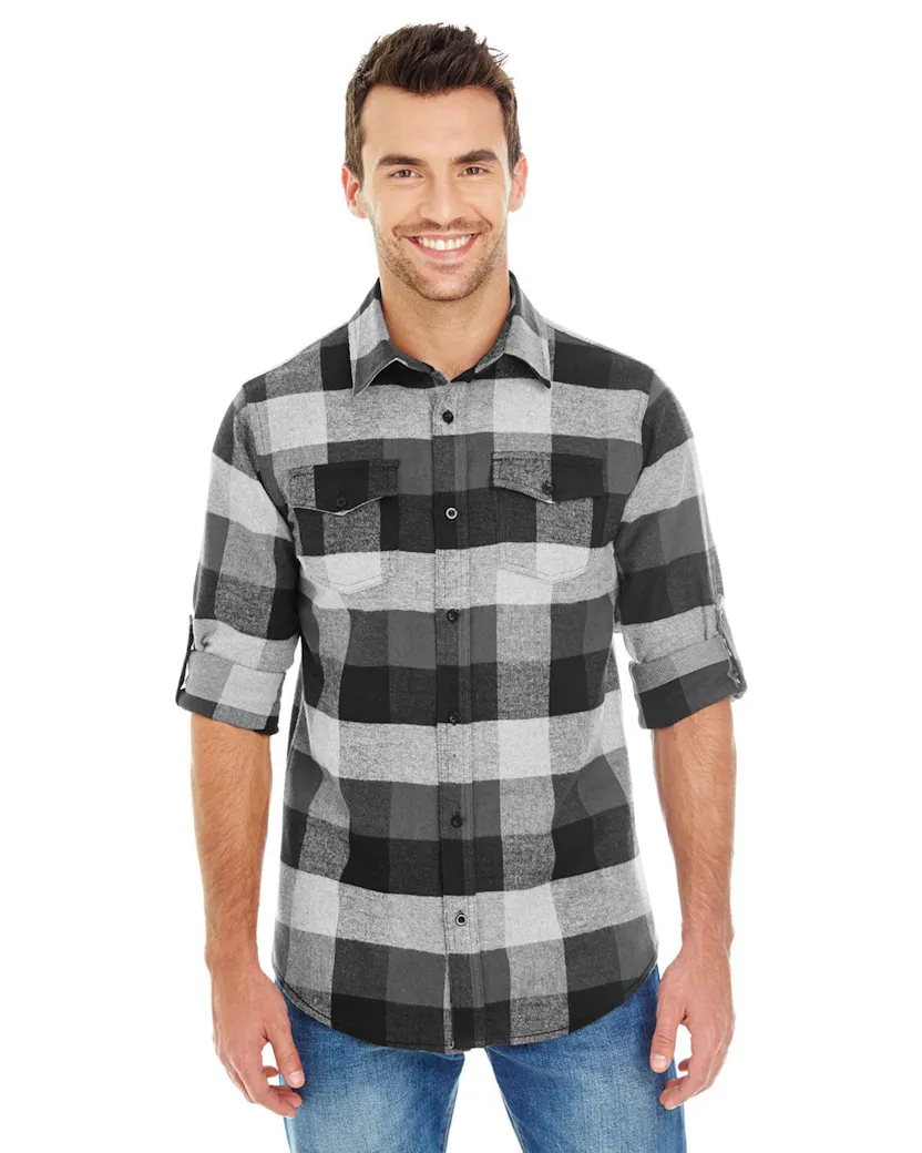 Burnside B8210 Men's Plaid Flannel Shirt - Ninja Transfers