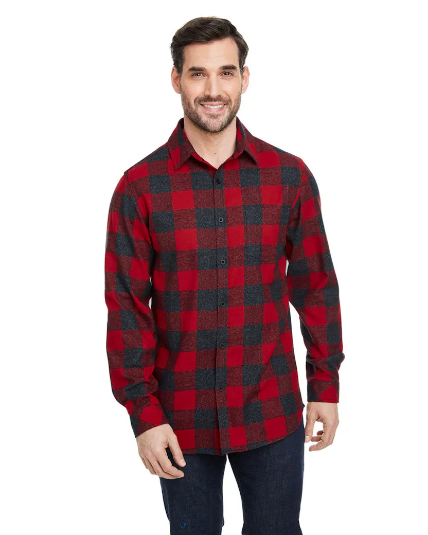 Burnside B8212 Woven Plaid Flannel With Biased Pocket - Ninja Transfers