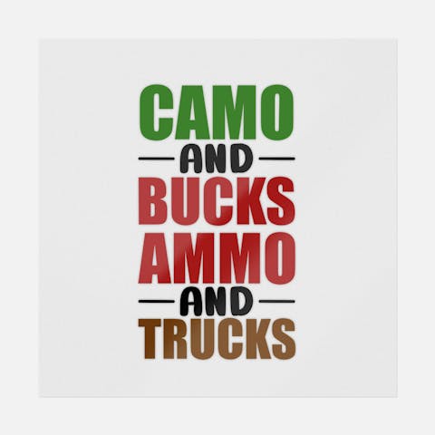 Camo And Bucks Ammo And Trucks - Ninja Transfers