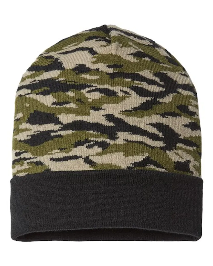 CAP AMERICA RKC12 USA - Made Camo Cuffed Beanie - Ninja Transfers