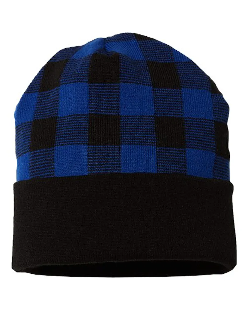 CAP AMERICA RKP12 USA - Made Plaid Beanie - Ninja Transfers