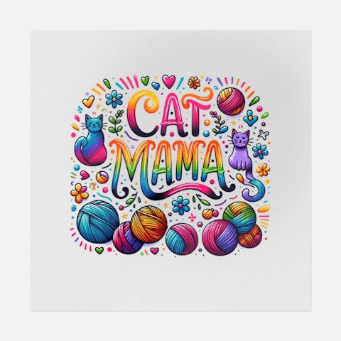 Cat Mama Cute Art - Ninja Transfers