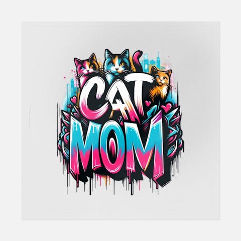Cat Mom Street Art - Ninja Transfers