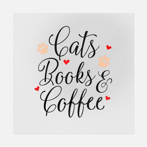 Cats Books and Coffee - Ninja Transfers