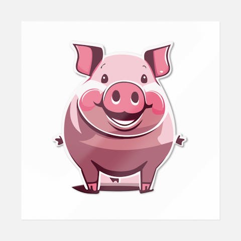 Cheerful Pig - Ninja Transfers
