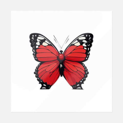 Cherry Burst Butterfly - Ninja Transfers