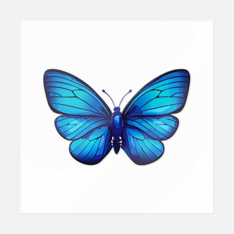 Cobalt Charm Butterfly - Ninja Transfers