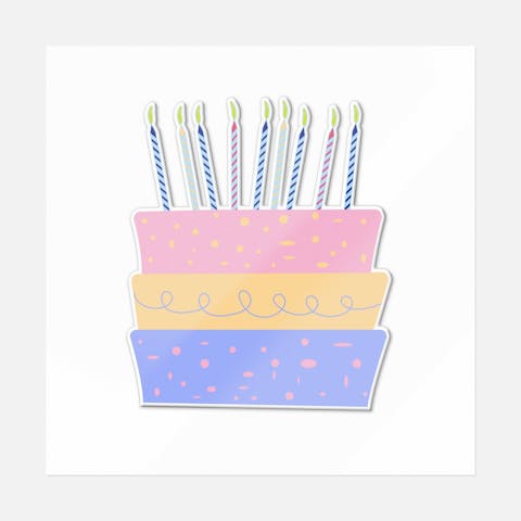 Colorful Cake - Ninja Transfers