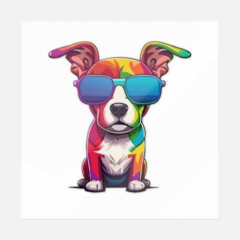 Colorful Dog - Ninja Transfers