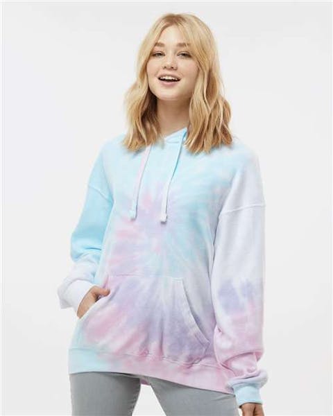 Colortone 8600 Tie - Dyed Cloud Fleece Hooded Sweatshirt - Ninja Transfers