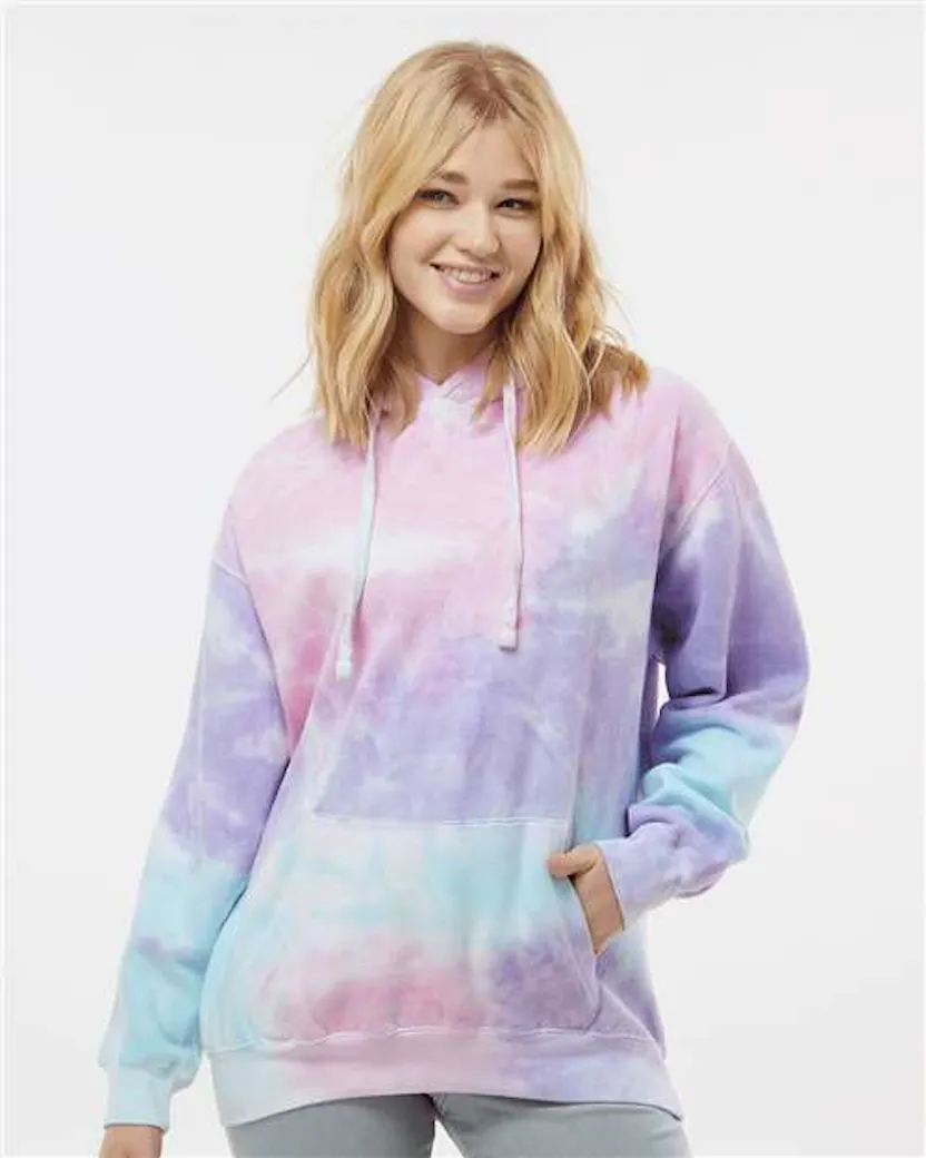 Colortone 8777 Tie - Dyed Hooded Sweatshirt - Ninja Transfers