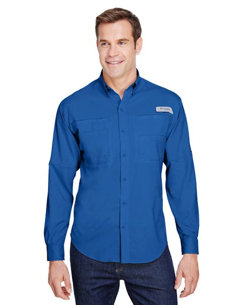 Columbia 7253 Men's Tamiami II Long - Sleeve Shirt - Ninja Transfers