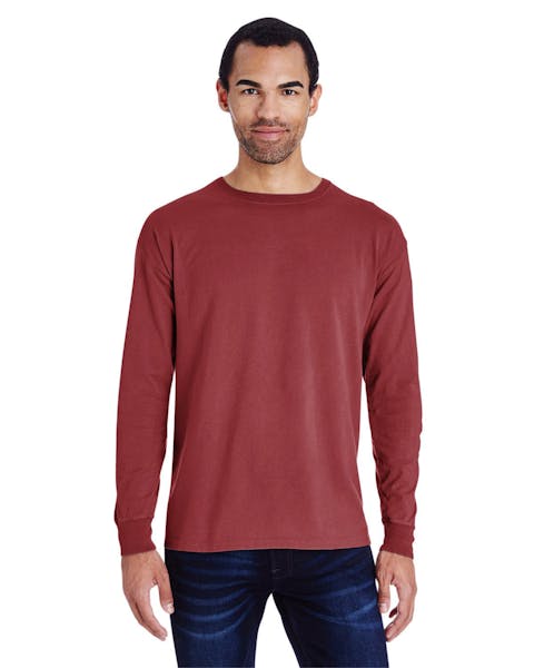 ComfortWash by Hanes GDH200 Unisex Garment - Dyed Long - Sleeve T-Shirt - Ninja Transfers