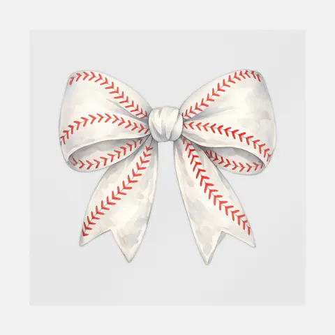 Coquette Baseball Bow Ready-to-Press DTF Transfer