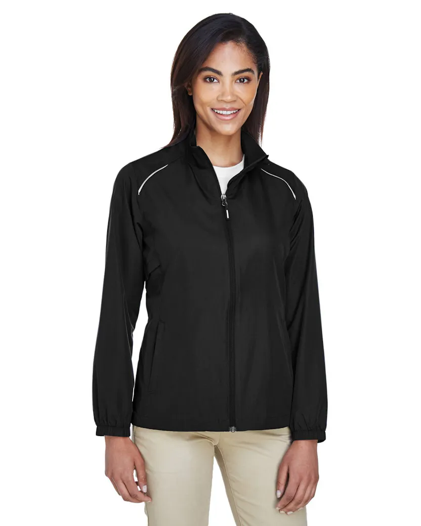 Core 365 78183 Ladies' Motivate Unlined Lightweight Jacket - Ninja Transfers