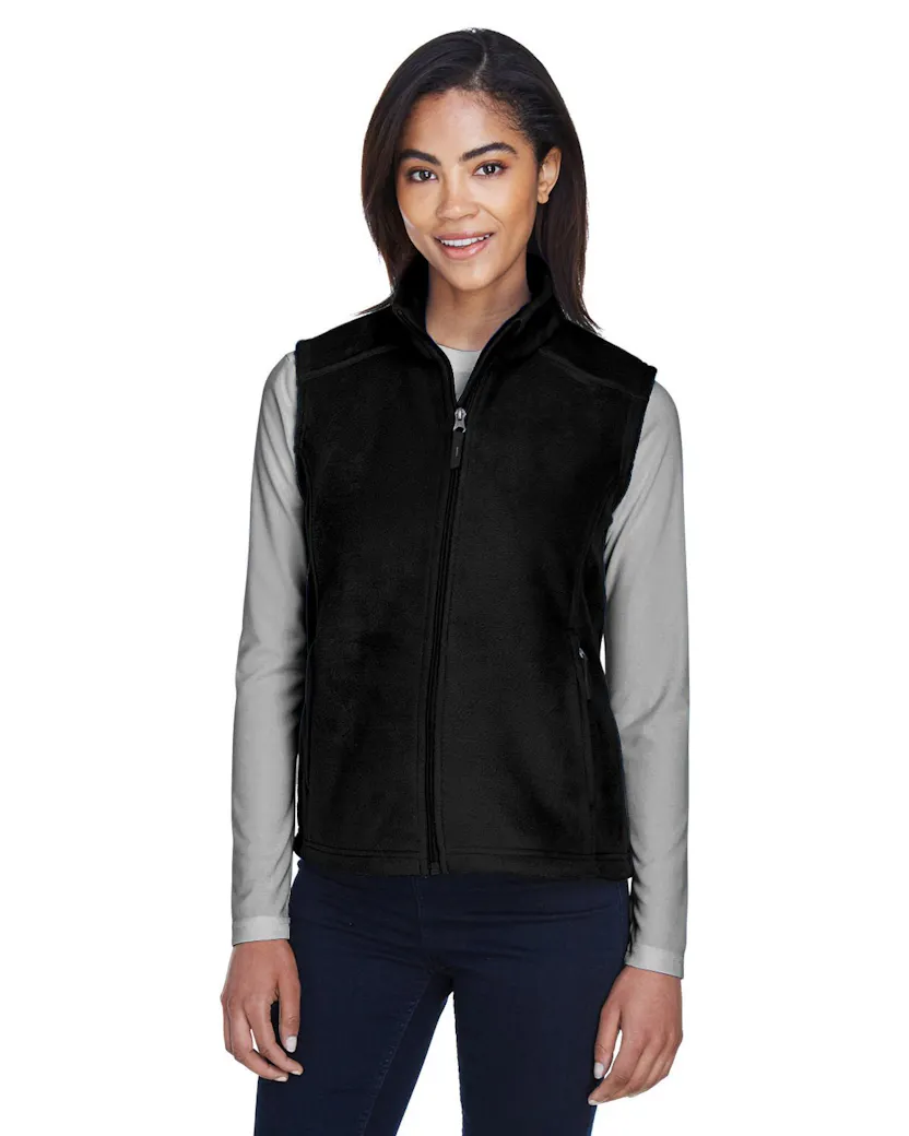 Core 365 78191 Ladies' Journey Fleece Vest - Ninja Transfers