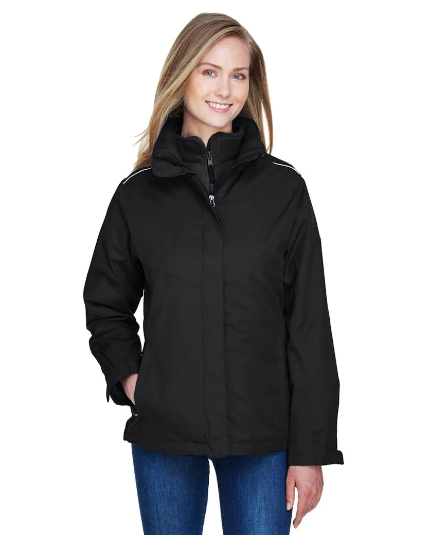 Core 365 78205 Ladies' Region 3 - in - 1 Jacket with Fleece Liner - Ninja Transfers
