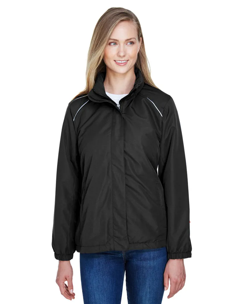 Core 365 78224 Ladies' Profile Fleece - Lined All - Season Jacket - Ninja Transfers