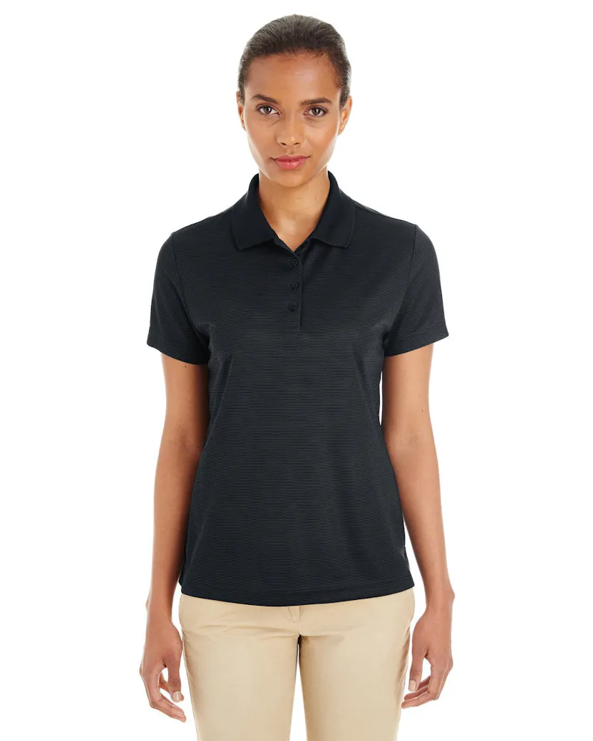 Core 365 CE102W Ladies' Express Microstripe Performance Piqu Polo - Ninja Transfers