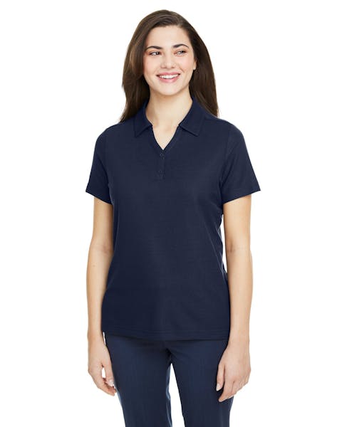 Core 365 CE112W Ladies' Fusion ChromaSoft Pique Polo - Ninja Transfers
