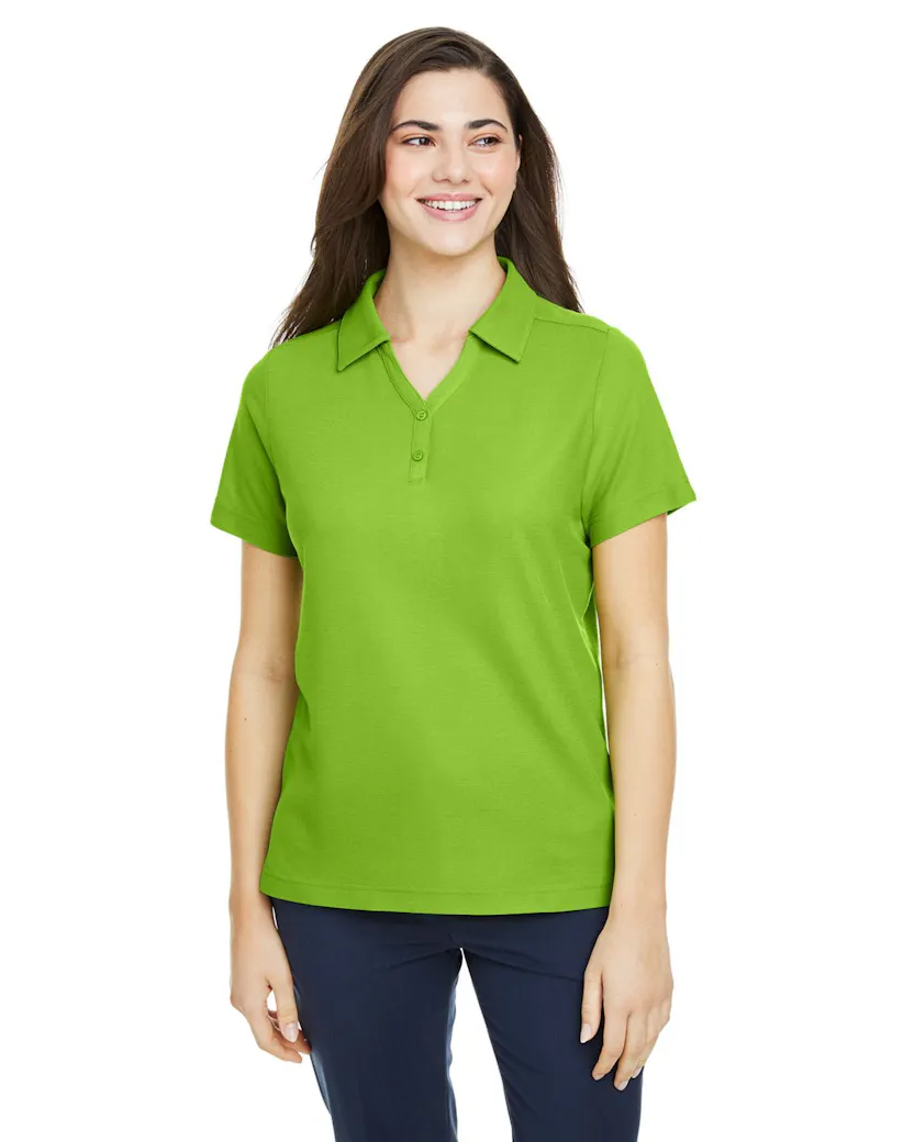 Core 365 CE112W Ladies' Fusion ChromaSoft Pique Polo - Ninja Transfers