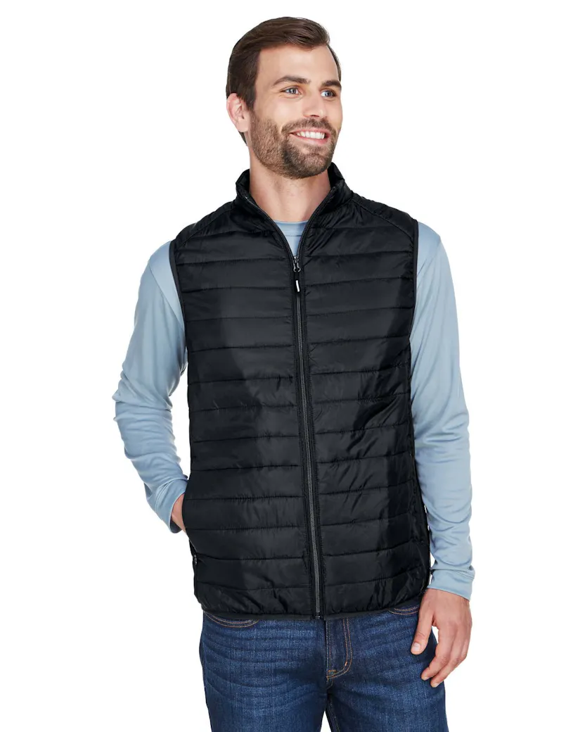 Core 365 CE702 Men's Prevail Packable Puffer Vest - Ninja Transfers