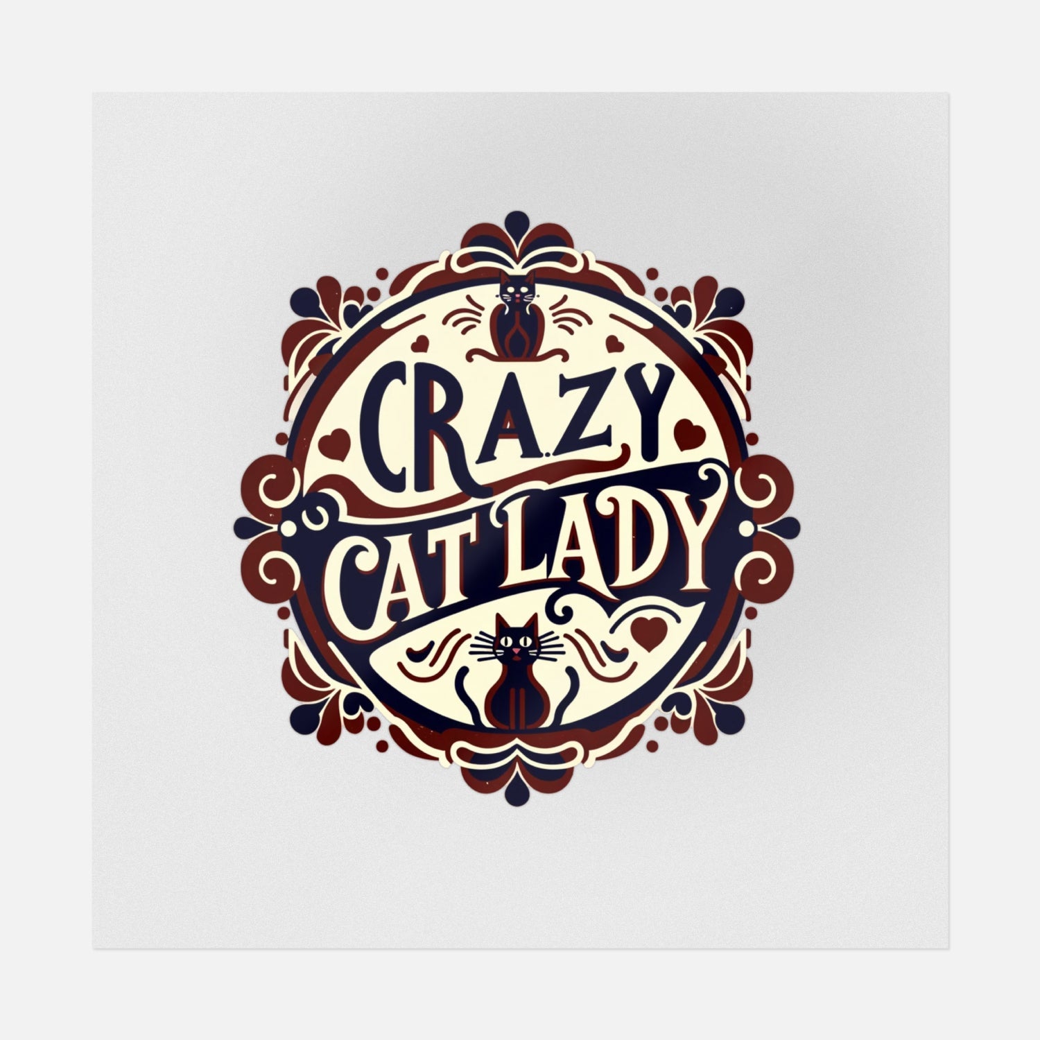 Crazy Cat Lady Vintage Art | Cats Ready-to-Press DTF Transfers