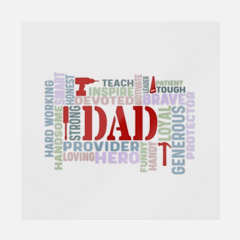 Dad Word Art - Ninja Transfers