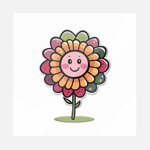 Dazzling Hues Flower - Ninja Transfers