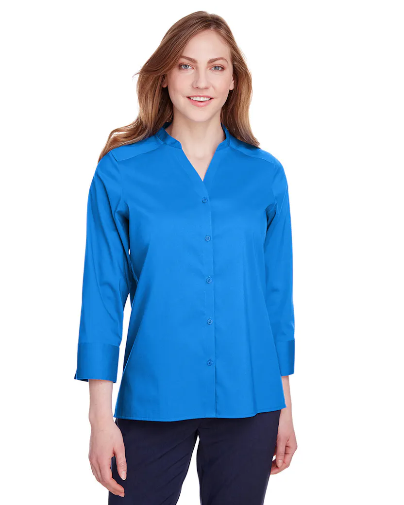 Devon &amp; Jones DG560W 女士皇冠系列弹力阔布 3/4 袖衬衫