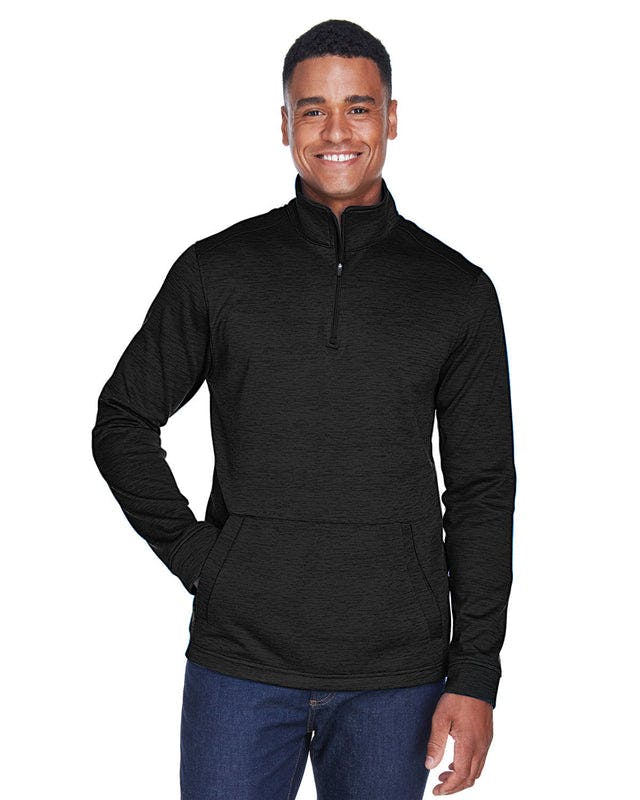 Devon & Jones DG798 Men's Newbury Mlange Fleece Quarter-Zip