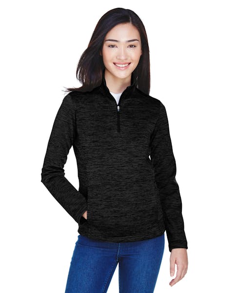 Devon & Jones DG798W Ladies' Newbury Mlange Fleece Quarter-Zip