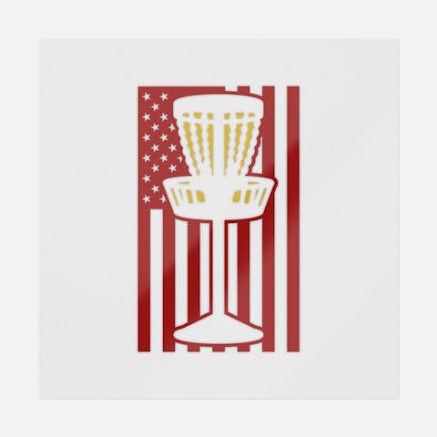 Disc Golf US Flag - Ninja Transfers
