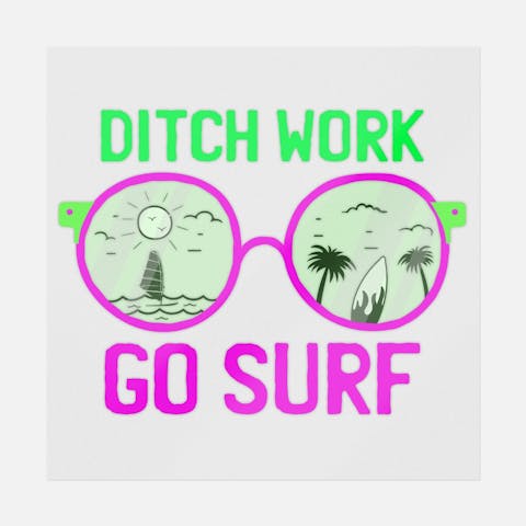 Ditch Work Neon - Ninja Transfers