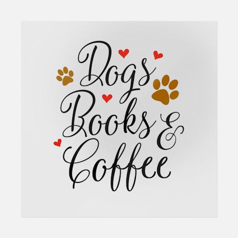 Dogs Books and Coffee - Ninja Transfers