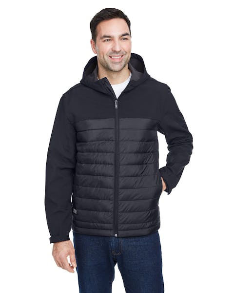 Dri Duck 5324 Men's Pinnacle Puffer Body Softshell Hooded Jacket - Ninja Transfers