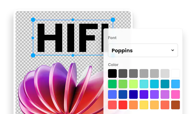 Ninja Design Studio editor with font and color controls