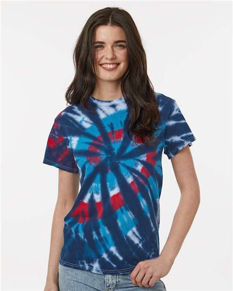 Dyenomite 200T2 Multi - Color Cut - Spiral Tie - Dyed T-Shirt - Ninja Transfers