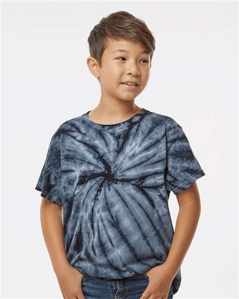 Dyenomite 20BCY Youth Cyclone Pinwheel Tie - Dyed T-Shirt - Ninja Transfers