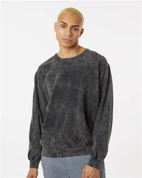 Dyenomite 845MW Premium Fleece Mineral Wash Crewneck Sweatshirt - Ninja Transfers