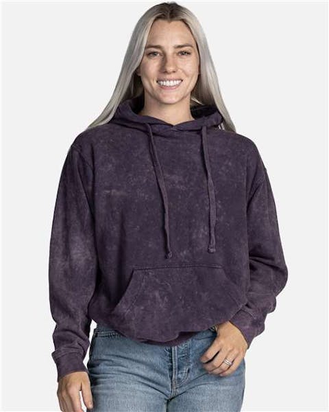 Dyenomite 854MW Premium Fleece Mineral Wash Hooded Sweatshirt - Ninja Transfers