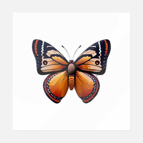Earth Tone Butterfly - Ninja Transfers