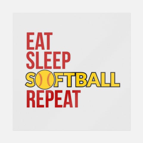 Eat, Sleep, Softball, Repeat - Ninja Transfers