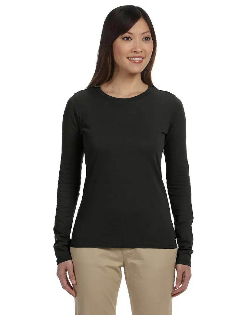 econscious EC3500 Ladies' 100% Organic Cotton Classic Long - Sleeve T-Shirt - Ninja Transfers