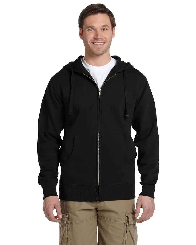 econscious EC5650 Men's Organic/Recycled Full - Zip Hooded Sweatshirt - Ninja Transfers