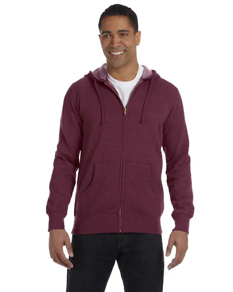 econscious EC5680 Men's Organic/Recycled Heathered Full - Zip Hooded Sweatshirt - Ninja Transfers