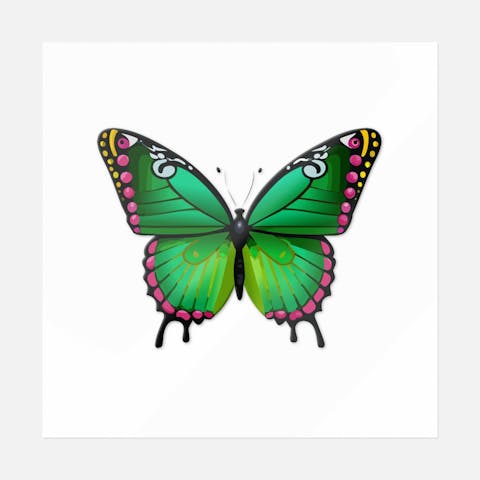Emerald Enchantment Butterfly - Ninja Transfers