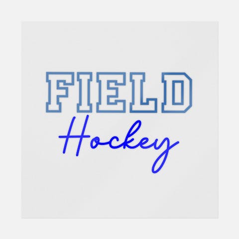 Field Hockey Blue - Ninja Transfers